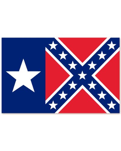 Texas (Bonnie Blue) Confederate bumper sticker